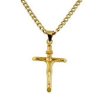 9ct gold 2.6g 21 inch Crucifix Pendant with chain